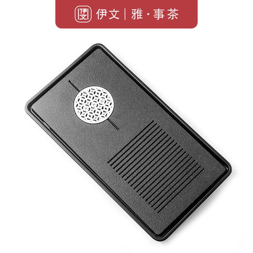 陶瓷干泡茶盘家用储水茶托盘小型日式排水式茶台陶瓷茶海简约 悦方茶盘VN3a 商品图3