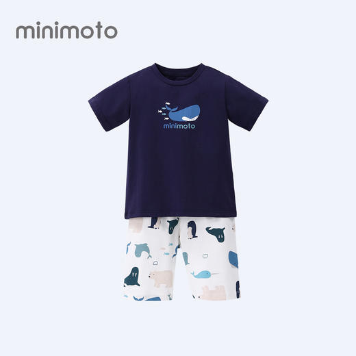 小米米童衣儿童短袖套装婴儿七分裤子+宝宝可爱动物上衣衣服T恤外穿MIM-YX01 商品图0