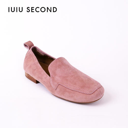 IUIU SECOND 春夏舒软深口单鞋羊皮绒面乐福鞋 商品图11
