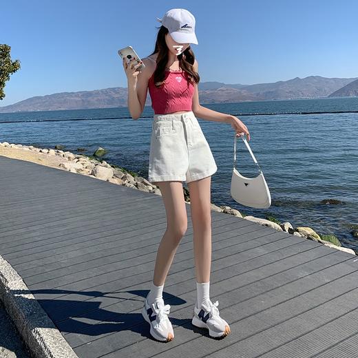 【HEY+JEANS】 2022夏季新款高腰显瘦牛仔裤 时尚热裤 牛仔裙 商品图8