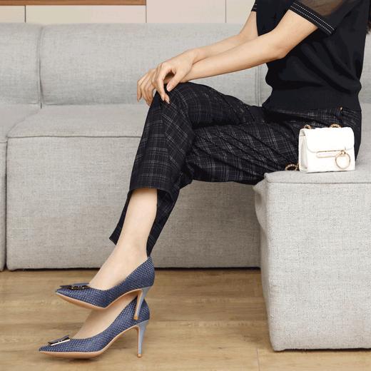 宗洋zongyang女装2022春季新品宽松格子休闲裤BCL1CK7803-48 商品图1