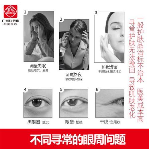 【让眼部年轻十岁】白云山鱼子酱黑金眼膜3D立体设计抚平细纹紧实眼周保湿滋润补水焕亮减缓眼周危机 商品图8