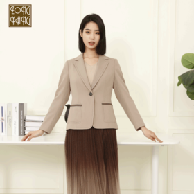 宗洋zongyang女装2022春季新品上衣常规休闲长袖外套小西装BCL4XS7841-75