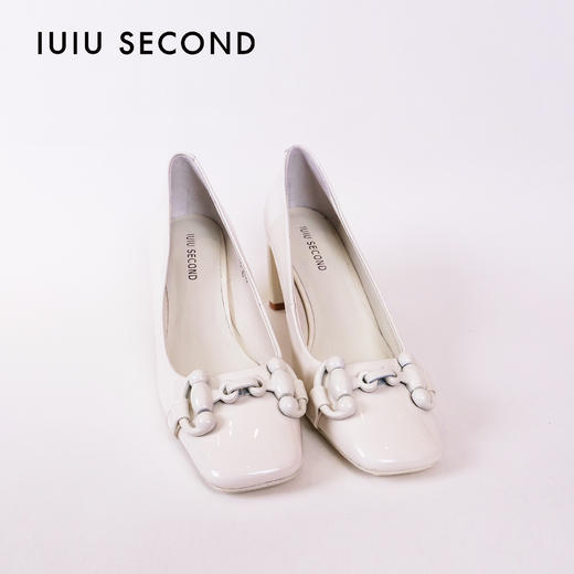 IUIU SECOND 春夏气质格调系列方头漆皮高跟鞋 商品图7