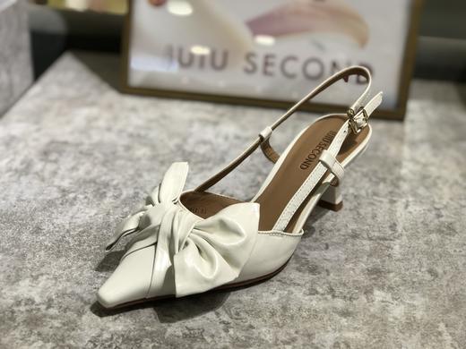 IUIU SECOND春夏时尚蝴蝶结尖头后空凉鞋羊皮小跟空鞋凉鞋14761 商品图3
