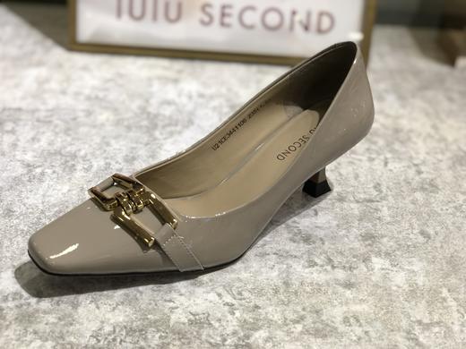 IUIU SECOND 优雅方头漆皮浅口单鞋金属扣浅口单鞋 商品图1