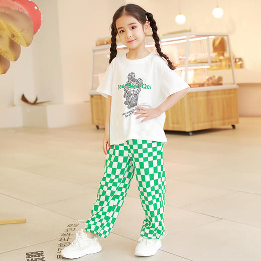 【抄底价清仓】龙之涵 棋盘格垂感休闲阔腿裤 五色齐全亲子款凉凉裤 时尚百搭 A类标准 商品图10