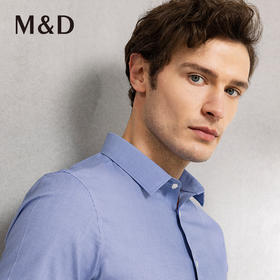 M＆D/名盾商务男士衬衫春季新款高端休闲正装短袖纯色衬衣男