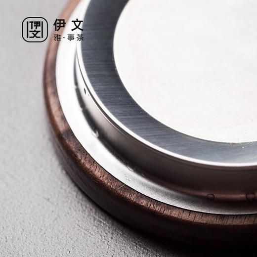 玻璃泡茶杯办公室男士大容量耐热茶水分离杯日式茶杯 伊-正六杯（宿青）-方把胡桃木+杯垫 商品图8