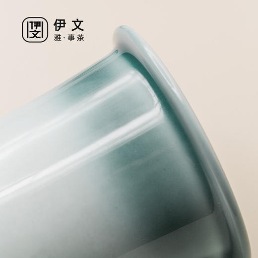 陶瓷茶杯茶水分离马克杯大容量过滤个人杯子办公室泡茶杯 伊-观沧海泡茶杯-青绿色【预售3月30日】 商品图7