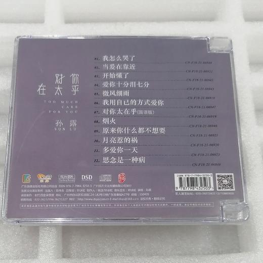 正版唱片 孙露2022新专辑 对你太在乎 DSD 发烧女声试音CD碟片 商品图1