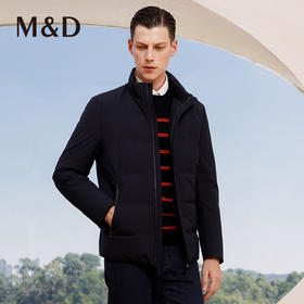 M＆D/名盾商务男士秋冬新款羽绒服外套白鸭绒轻薄保暖翻领男