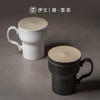 陶瓷过滤茶杯带盖泡茶杯马杯创意陶瓷办公茶水分离喝茶杯子 粗陶行政杯（黑）I2g 商品缩略图6