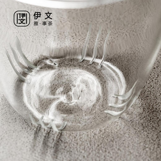 过滤茶杯泡茶杯耐热玻璃杯带把办公室花茶杯透明杯子茶水分离 伊-清灵阔底泡茶杯-榉木盖P1f（言调） 商品图9