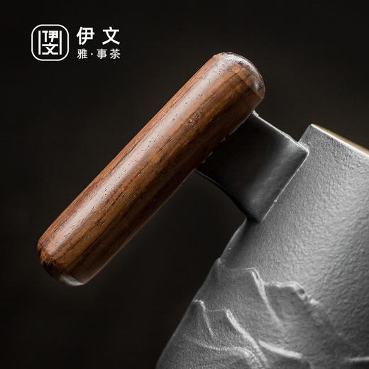 陶瓷过滤茶杯个人办公泡茶杯子家用带盖喝茶水杯茶水分离 山川矮款过滤杯（木柄）S1d 商品图9