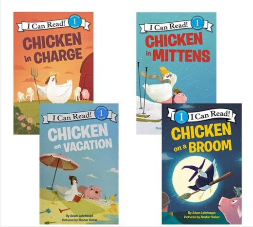 英文原版绘本 I Can Read系列 Chicken Broom/Broom/Vacation/Charge 4册 少儿英语分级读物 小学生英语启蒙故事书 商品图0