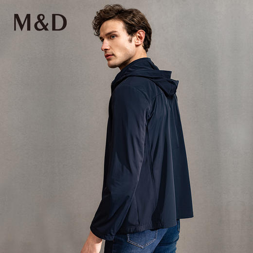M＆D/名盾可拆卸连帽夹克男士商务休闲长袖薄款外套 商品图3