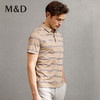 MD名盾短袖桑蚕丝条纹polo衫夏季新品男士商务棉翻领T恤 商品缩略图1