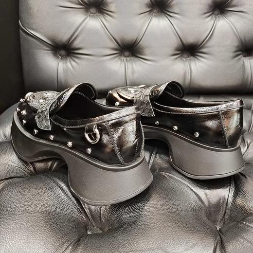 LFGJ 5245 炫酷铆钉松糕厚底乐福鞋 商品图2