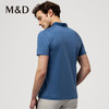 名盾桑蚕丝蓝色短袖polo衫夏季男士商务纯色棉T恤 商品缩略图3
