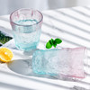 日式ins冰川杯玻璃杯家用水杯咖啡杯啤酒洋酒杯子树纹女大容量渐变果汁牛奶杯 冰粉绿（两只）矮款 商品缩略图3