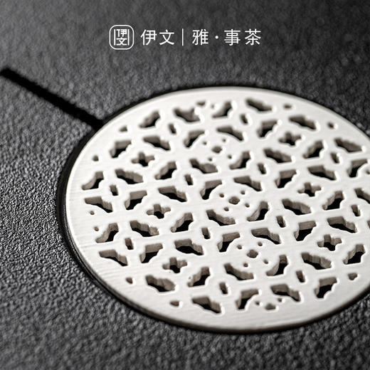 陶瓷干泡茶盘家用储水茶托盘小型日式排水式茶台陶瓷茶海简约 悦方茶盘VN3a 商品图4