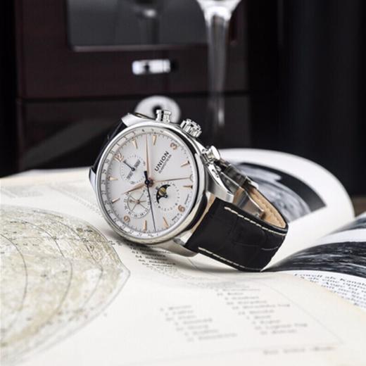 宇联（UNION GLASHÜTTE）德国手表月相 贝利士系列 月相男士机械计时码表 D009.425.16.017.11 商品图4