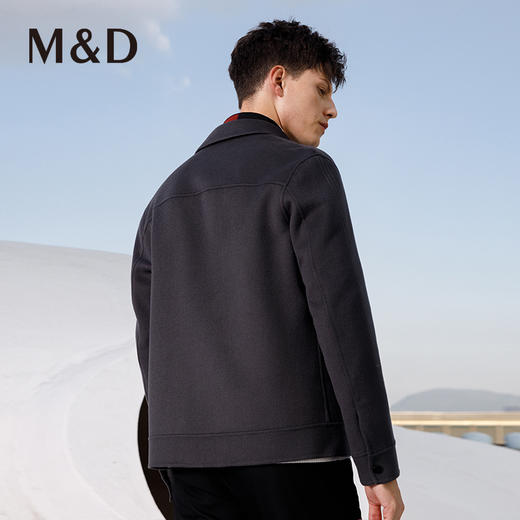 M＆D/名盾秋冬绵羊毛呢子夹克男短款宽松休闲潮流男士冬季外套 商品图3