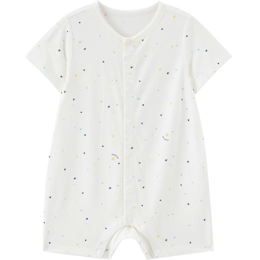 英氏婴儿连体哈衣男女宝宝短袖无骨缝莫代尔家居爬服YLABJ22009A 商品图4