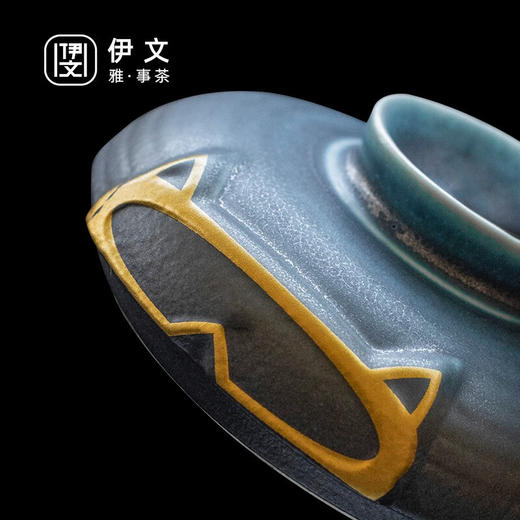 陶瓷暖猫泡茶杯创意马克杯茶杯陶瓷过滤水杯带盖情侣对杯杯子 暖猫杯 男款-渐变黑蓝E1e（言调） 商品图7