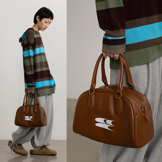 【大号】CryingCenter 未来复古系列 手提斜跨波士顿包 商品图1