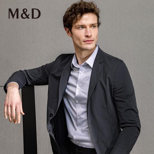 名盾商务修身平驳领薄款休闲西装早春新男士正装西服外套 商品图2