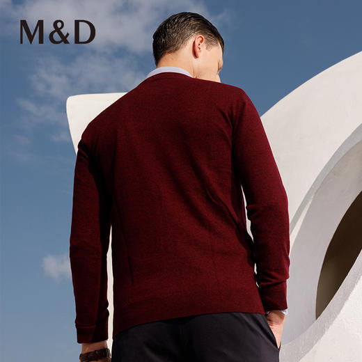 【纯羊毛】MD名盾针织毛衫男圆领套头商务秋冬内搭保暖毛衣08U71 商品图3