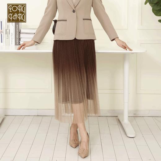 宗洋zongyang女装2022春夏百搭半身裙网纱高腰长裙BCL4BT7846-74 商品图0