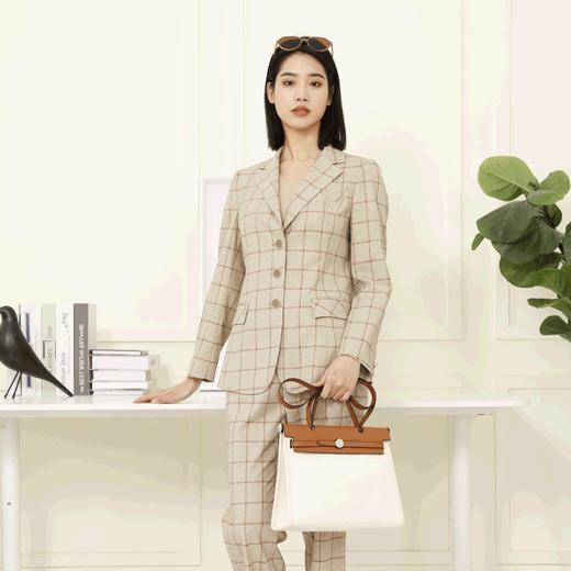 宗洋zongyang女装2022春季新品西装上衣长袖格子显瘦外套BCL4XS7839-76 商品图2