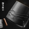 陶瓷过滤茶杯个人办公泡茶杯子家用带盖喝茶水杯茶水分离 山川矮款过滤杯（木柄）S1d 商品缩略图5