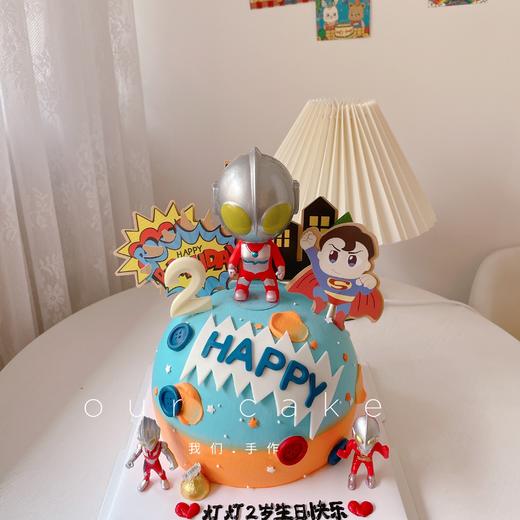 奥特曼（咸蛋超人）超人圆形球形蛋糕-低糖处理无添加 商品图2