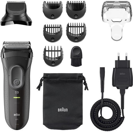 博朗剃须刀全身水洗往复式刮胡刀德国进口三刀头3系3000BT 商品图2