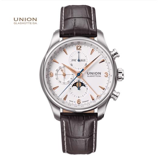 宇联（UNION GLASHÜTTE）德国手表月相 贝利士系列 月相男士机械计时码表 D009.425.16.017.11 商品图0