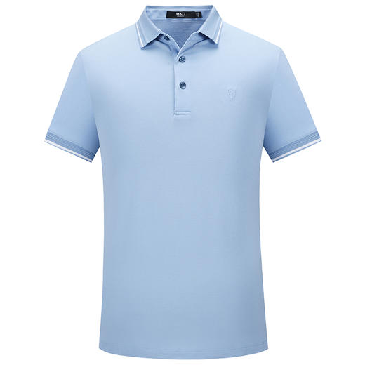 M＆D/名盾夏季新款黑科技降温翻领短袖条纹Polo衫商务棉T恤男 商品图5