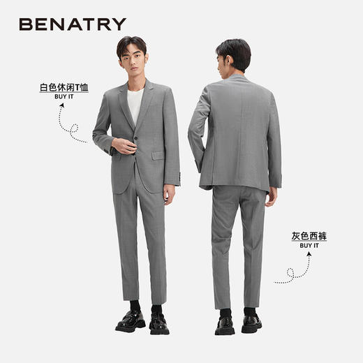 贝纳川西服西装男男士韩版修身商务正装休闲外套ECY325001138 商品图2
