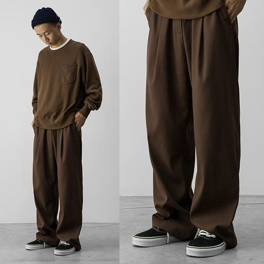 cryingcenter 经典醇厚巧克力直筒宽松休闲裤 商品图1