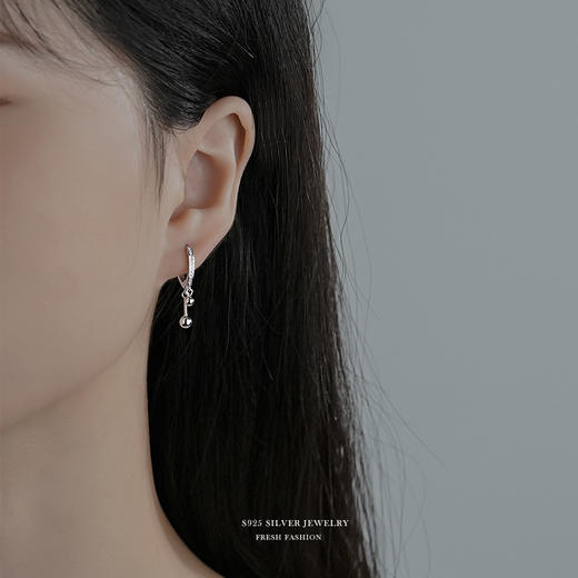 子佩集【玲珑】S925银微镶锆石流苏耳环【YXS-E2410】 商品图2