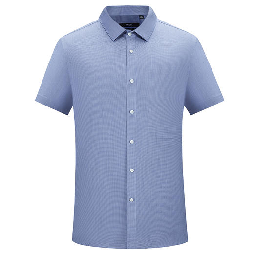 M＆D/名盾商务男士衬衫春季新款高端休闲正装短袖纯色衬衣男 商品图4