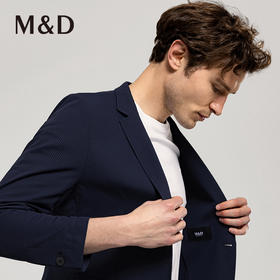 名盾泡泡纱商务休闲平驳领男士西装早春新时尚单西薄外套