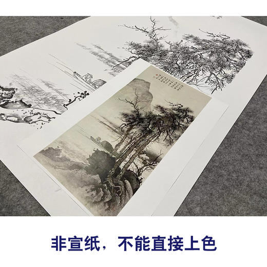 陈少梅竖幅工笔山水人物白描底稿-《山川寂寥》-多种白描尺寸可选-CR43 商品图2