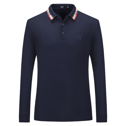 MD名盾男士长袖POLO衫秋冬商务休闲火山岩发热保暖翻领T恤11391 商品图4