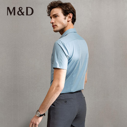 M＆D/名盾短袖衬衫春季男士官方商务休闲百搭易打理修身衬衣 商品图3