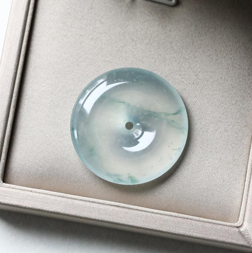 玻璃种雪花棉翡翠平安扣 商品图4