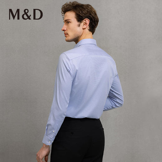 MD名盾男士长袖免烫衬衫春新款商务修身高端西装衬衣抗皱 商品图3